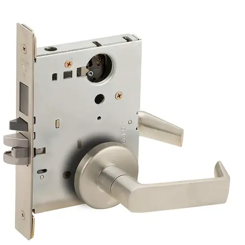 Mortise Lock Satin Nickel Plated Clear Coated