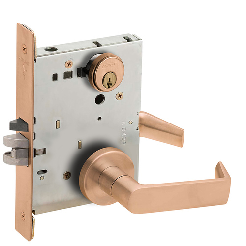 Lock Mortise Lock Satin Bronze Clear Coated