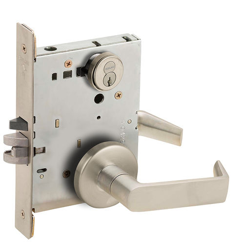 Lock Mortise Lock Satin Nickel Plated Clear Coated