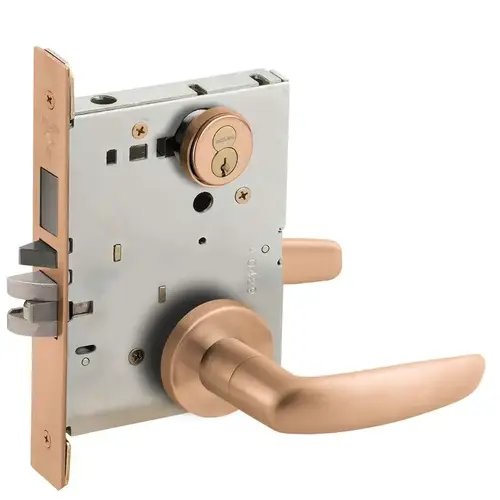 Lock Mortise Lock Satin Bronze Clear Coated