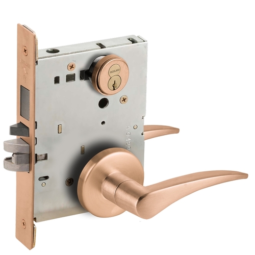 Lock Mortise Lock Satin Bronze Clear Coated