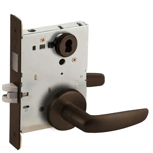 Lock Mortise Lock Dark Oxidized Satin Bronze Oil Rubbed