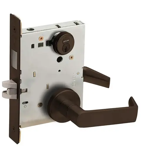 Lock Mortise Lock Dark Oxidized Satin Bronze Oil Rubbed