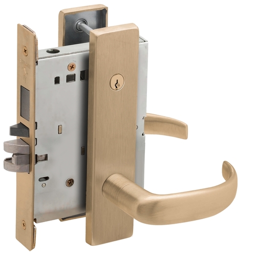 Lock Mortise Lock Satin Brass Blackened Satin Relieved Clear Coated