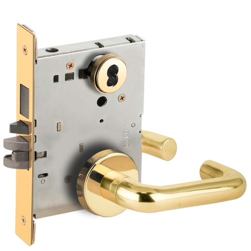 Mortise Lock Bright Brass