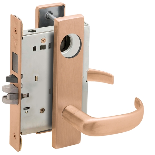 Lock Mortise Lock Satin Bronze Clear Coated