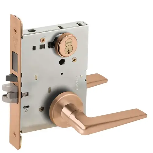 Lock Mortise Lock Satin Bronze Clear Coated