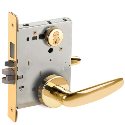 Lock Mortise Lock Bright Brass