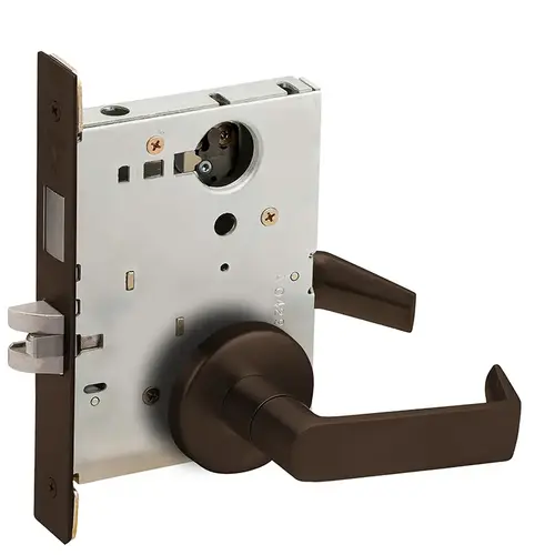 Lock Mortise Lock Dark Oxidized Satin Bronze Oil Rubbed