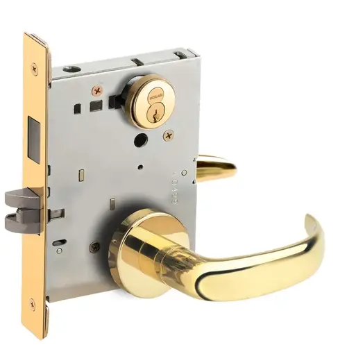 Lock Mortise Lock Bright Brass