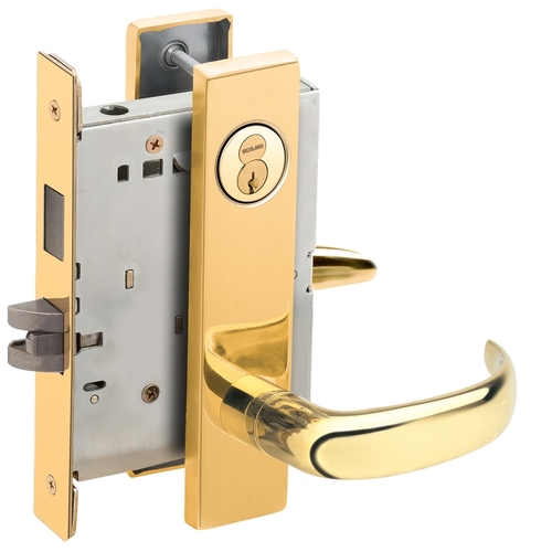 Lock Mortise Lock Bright Brass