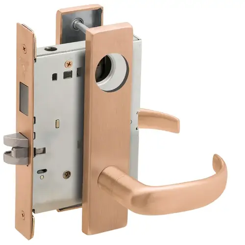 Lock Mortise Lock Satin Bronze Clear Coated