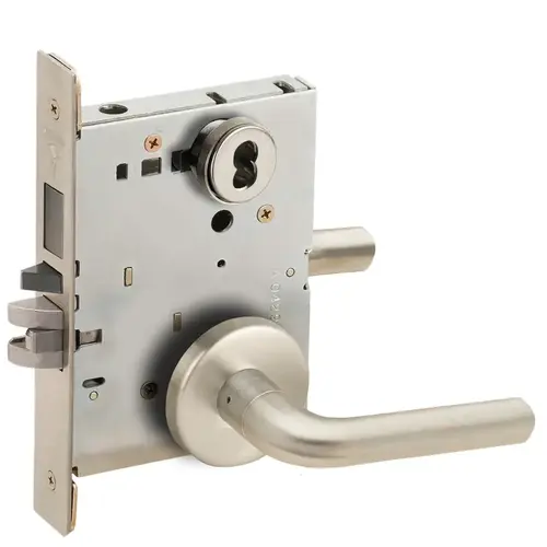 Lock Mortise Lock Satin Nickel Plated Clear Coated