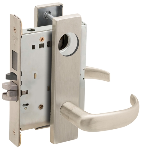 Lock Mortise Lock Satin Nickel Plated Clear Coated