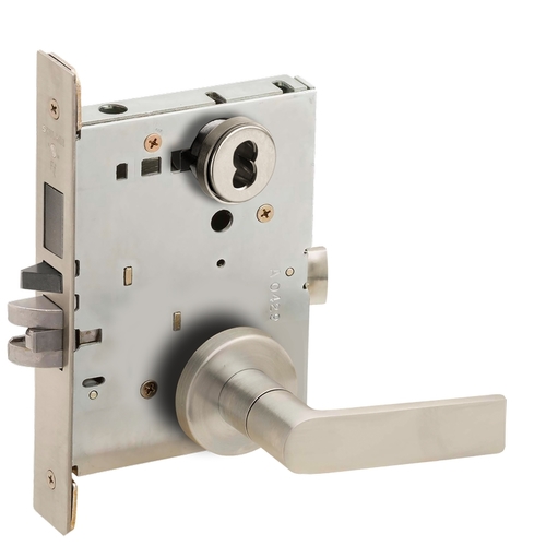 Lock Mortise Lock Satin Nickel Plated Clear Coated