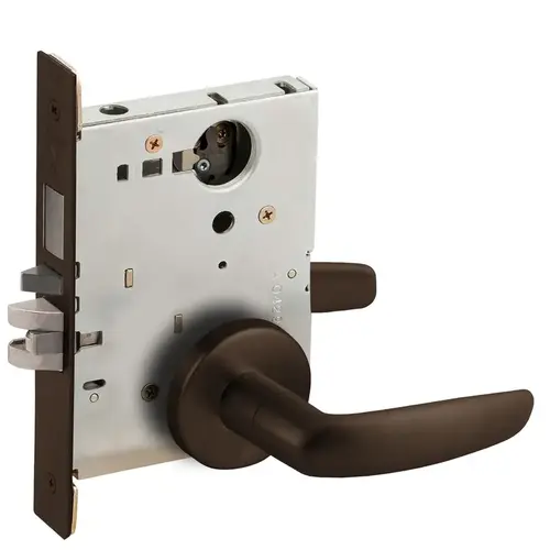 Lock Mortise Lock Dark Oxidized Satin Bronze Oil Rubbed