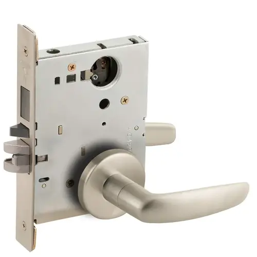 Lock Mortise Lock Satin Nickel Plated Clear Coated