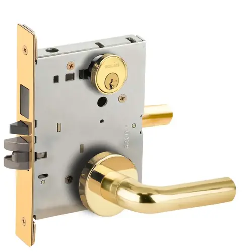 Lock Mortise Lock Bright Brass