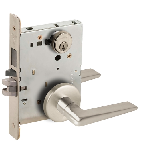 Lock Mortise Lock Satin Nickel Plated Clear Coated