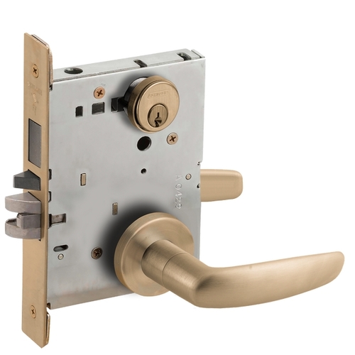 Lock Mortise Lock Satin Brass Blackened Satin Relieved Clear Coated