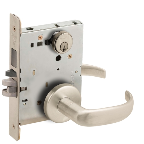 Lock Mortise Lock Satin Nickel Plated Clear Coated