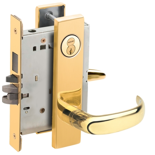 Lock Mortise Lock Bright Brass