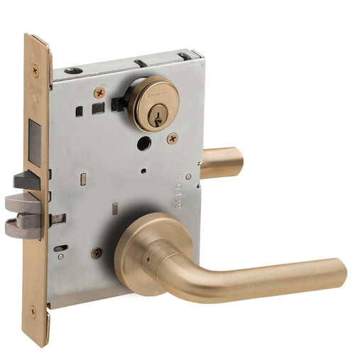 Lock Mortise Lock Satin Brass Blackened Satin Relieved Clear Coated