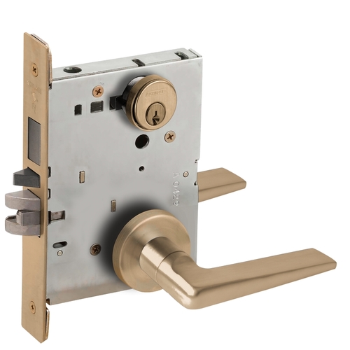 Lock Mortise Lock Satin Brass Blackened Satin Relieved Clear Coated