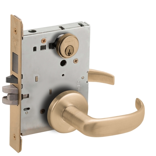 Lock Mortise Lock Satin Brass Blackened Satin Relieved Clear Coated