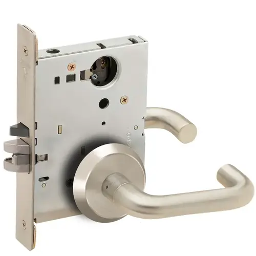 Mortise Lock Satin Nickel Plated Clear Coated