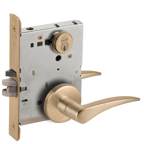 Mortise Lock Satin Brass Blackened Satin Relieved Clear Coated