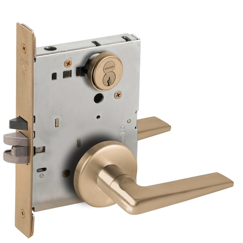 Mortise Lock Satin Brass Blackened Satin Relieved Clear Coated