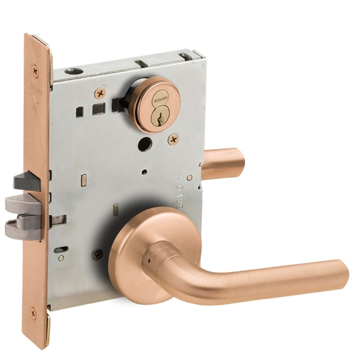 Mortise Lock Satin Bronze Clear Coated