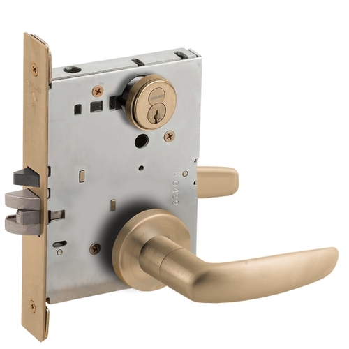 Mortise Lock Satin Brass Blackened Satin Relieved Clear Coated