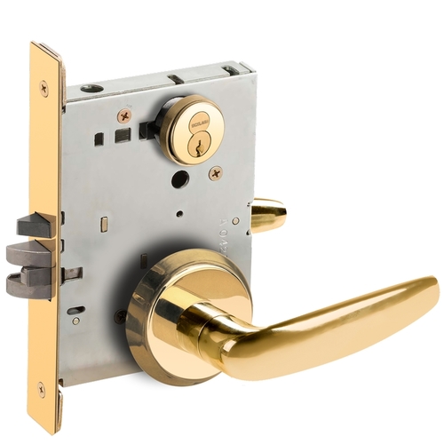 Mortise Lock Bright Brass