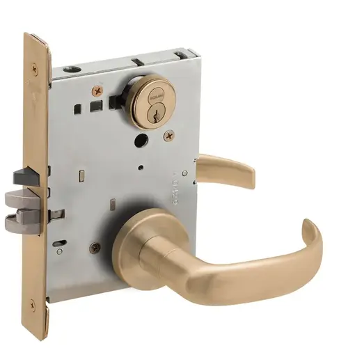 Mortise Lock Satin Brass Blackened Satin Relieved Clear Coated