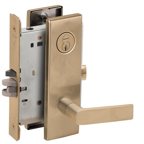 Mortise Lock Satin Brass Blackened Satin Relieved Clear Coated