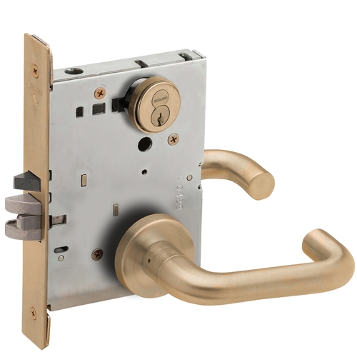 Mortise Lock Satin Brass Blackened Satin Relieved Clear Coated