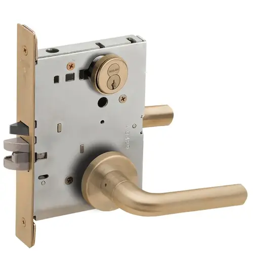 Mortise Lock Satin Brass Blackened Satin Relieved Clear Coated