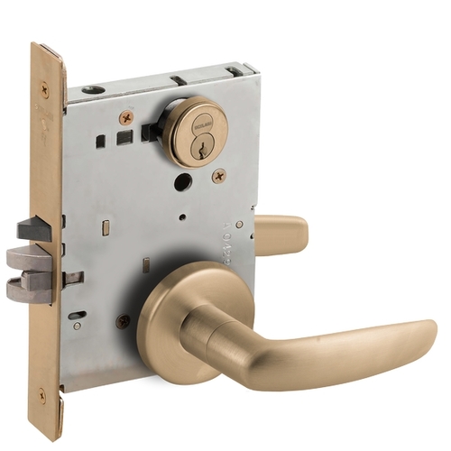 Mortise Lock Satin Brass Blackened Satin Relieved Clear Coated