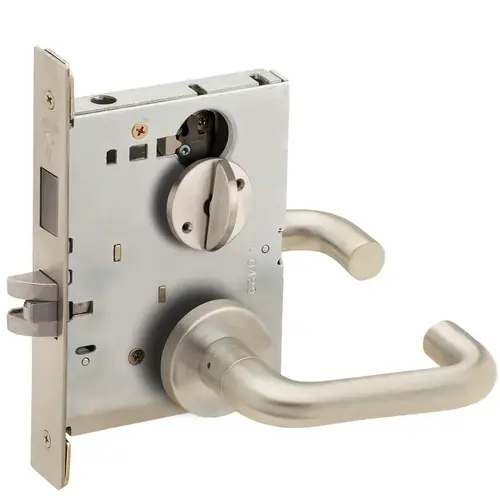 Mortise Lock Satin Nickel Plated Clear Coated