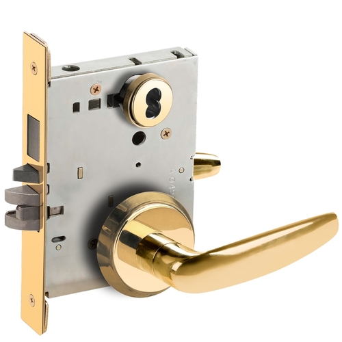 Mortise Lock Bright Brass