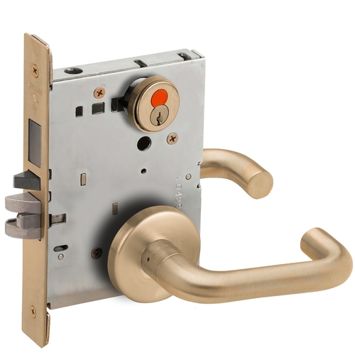 Mortise Lock Satin Brass Blackened Satin Relieved Clear Coated