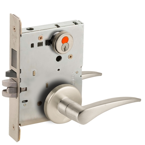 Mortise Lock Satin Nickel Plated Clear Coated