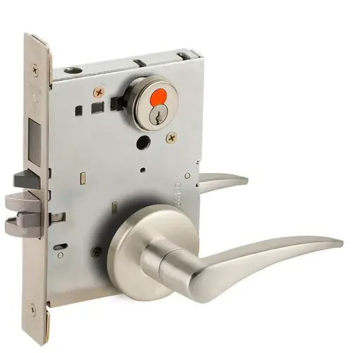 Mortise Lock Satin Nickel Plated Clear Coated