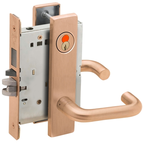 Mortise Lock Satin Bronze Clear Coated