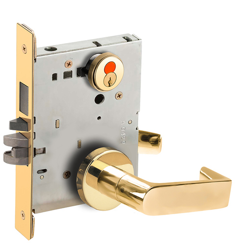 Mortise Lock Bright Brass