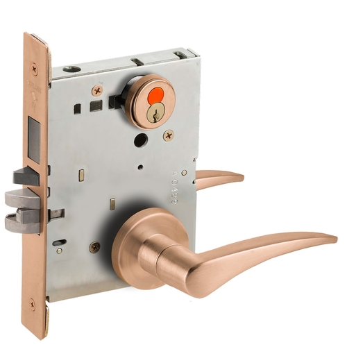 Mortise Lock Satin Bronze Clear Coated