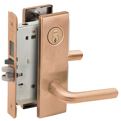 Mortise Lock Satin Bronze Clear Coated