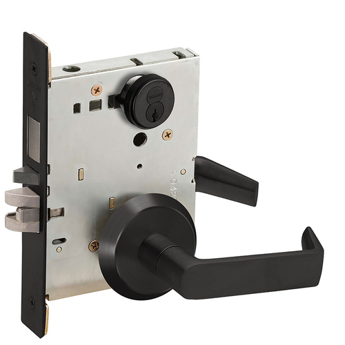 Mortise Lock Flat Black Coated